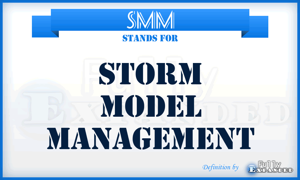 SMM - Storm Model Management