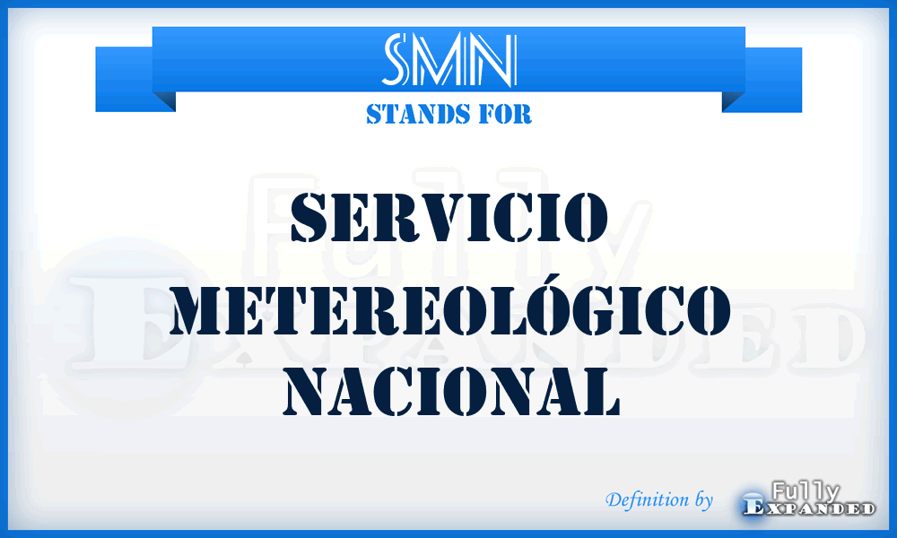 SMN - Servicio Metereológico Nacional