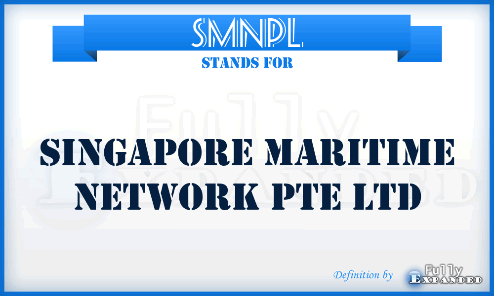 SMNPL - Singapore Maritime Network Pte Ltd