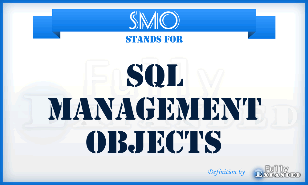 SMO - SQL Management Objects