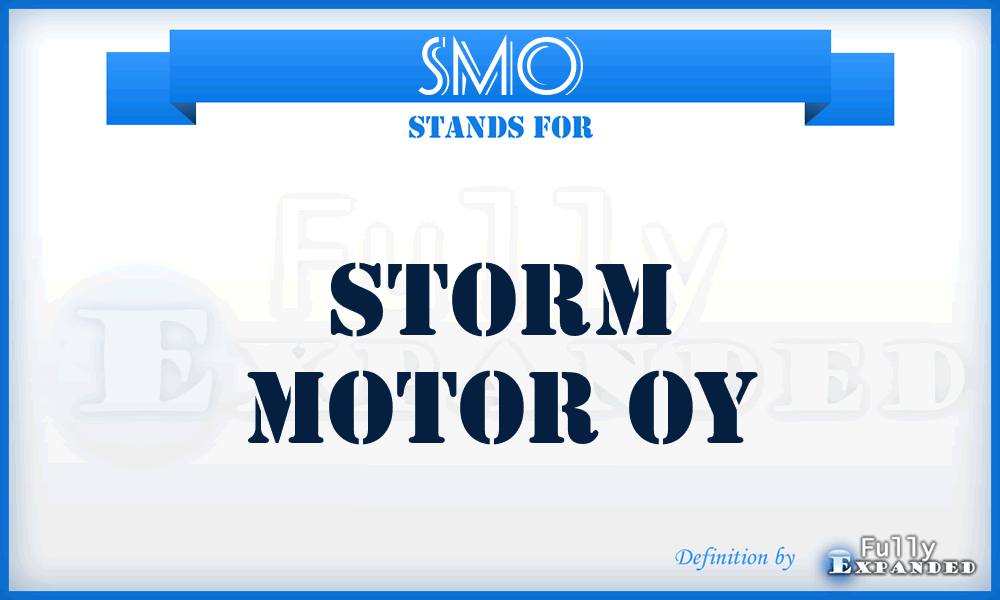 SMO - Storm Motor Oy