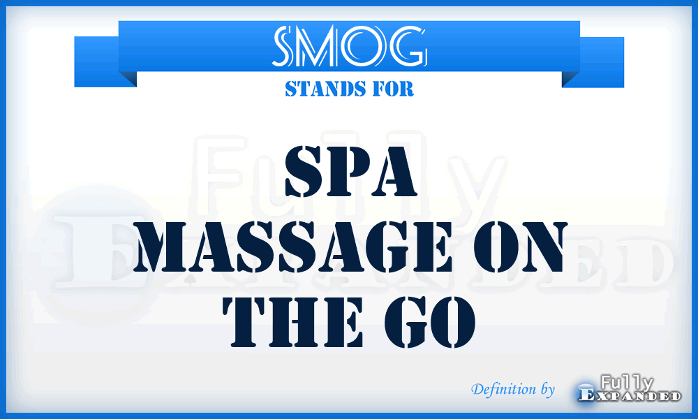 SMOG - Spa Massage On the Go
