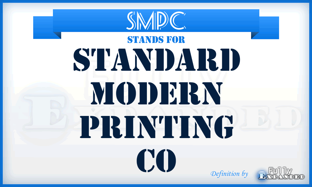 SMPC - Standard Modern Printing Co