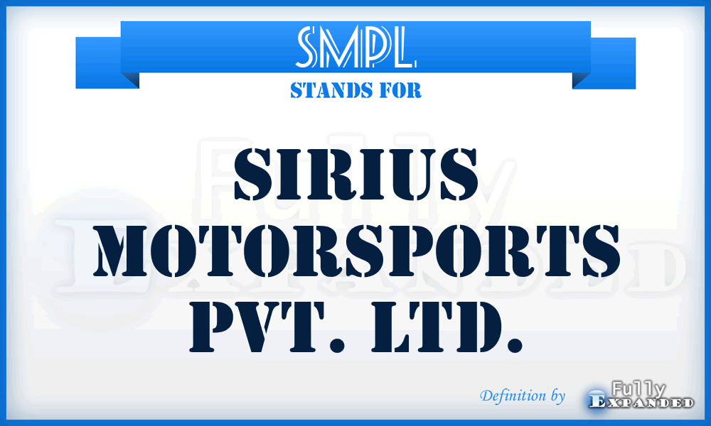 SMPL - Sirius Motorsports Pvt. Ltd.