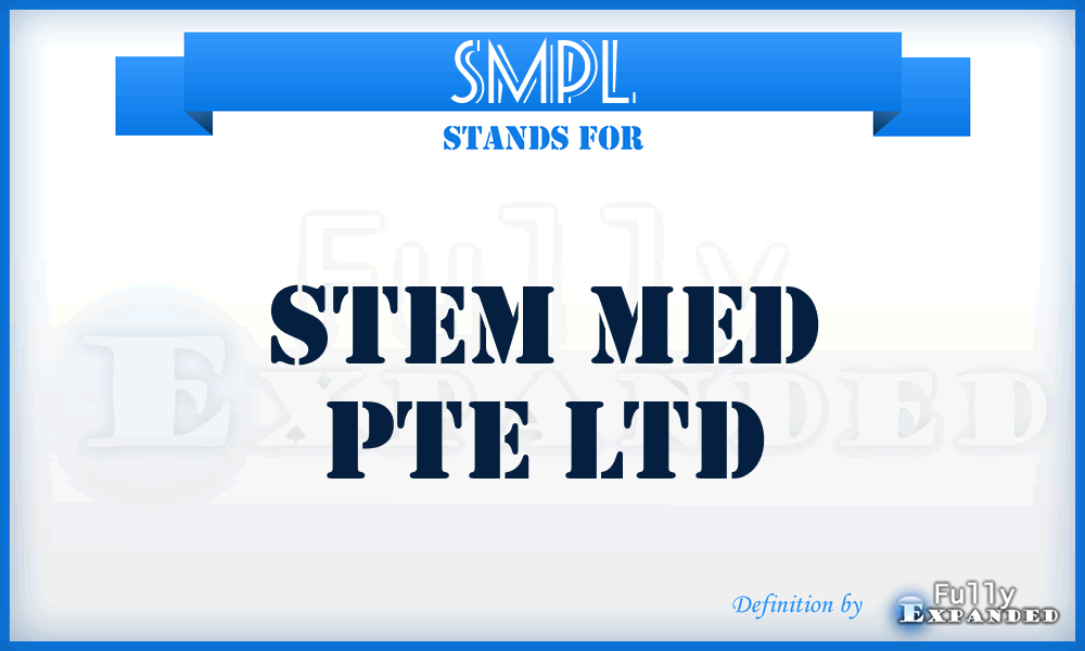 SMPL - Stem Med Pte Ltd