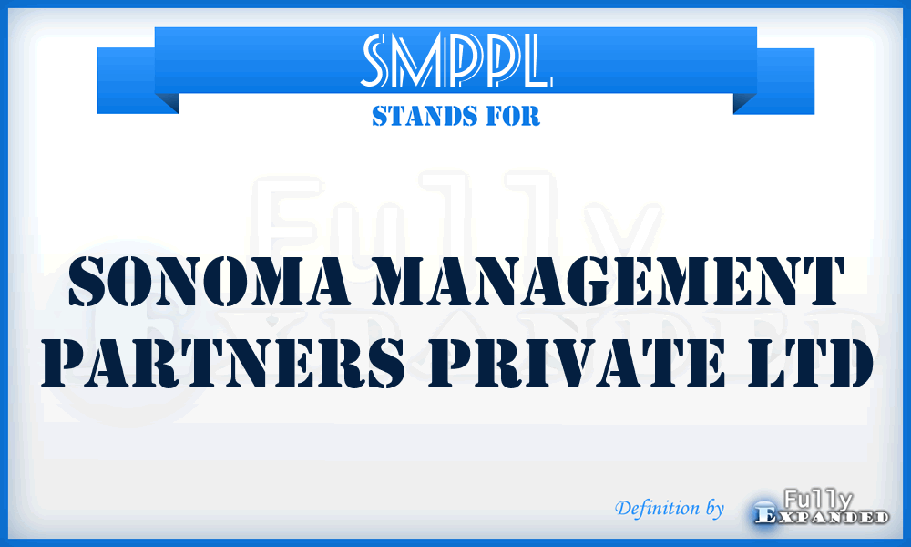 SMPPL - Sonoma Management Partners Private Ltd
