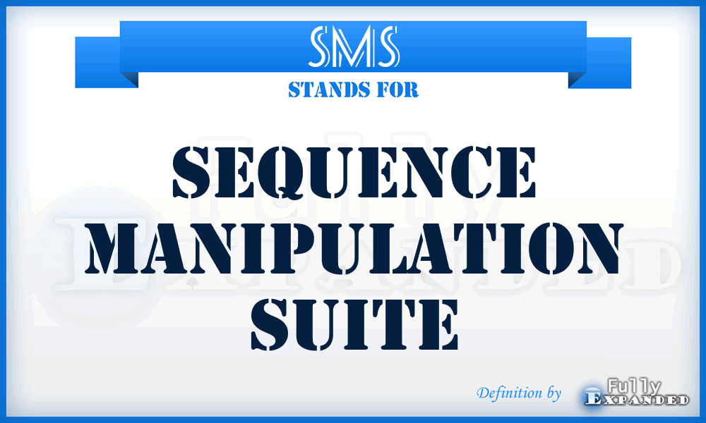 SMS - Sequence Manipulation Suite