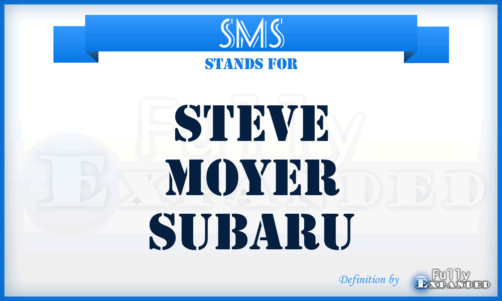 SMS - Steve Moyer Subaru