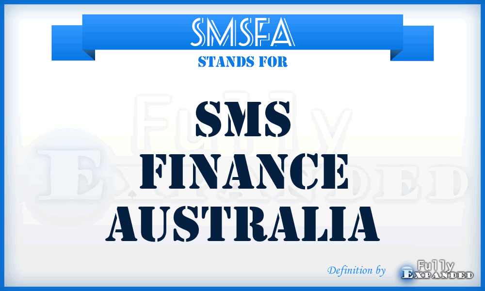 SMSFA - SMS Finance Australia