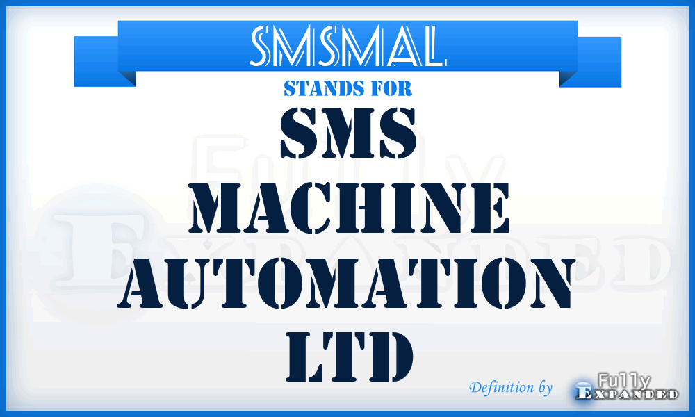 SMSMAL - SMS Machine Automation Ltd