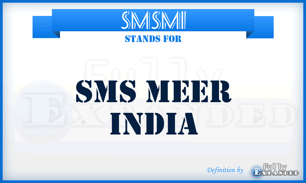 SMSMI - SMS Meer India