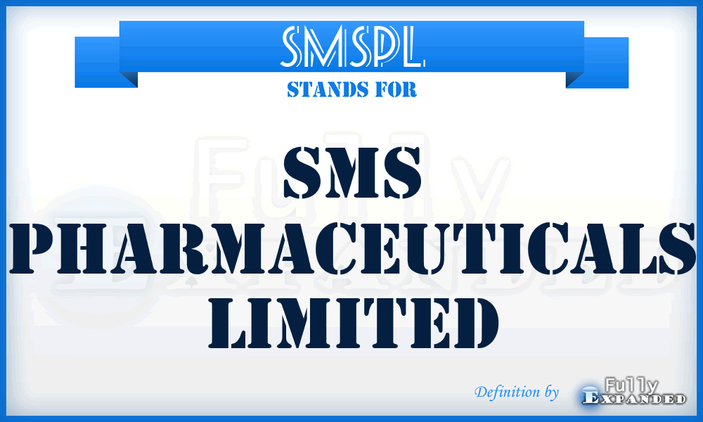 SMSPL - SMS Pharmaceuticals Limited