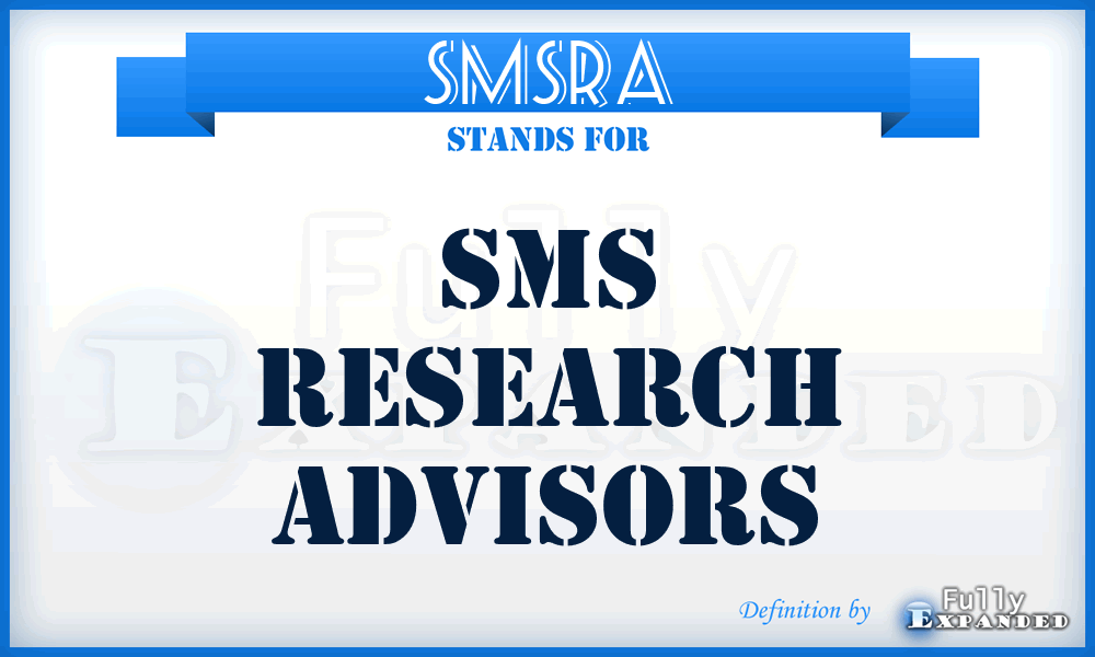 SMSRA - SMS Research Advisors