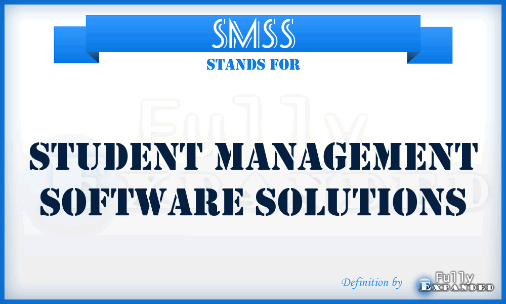 SMSS - Student Management Software Solutions