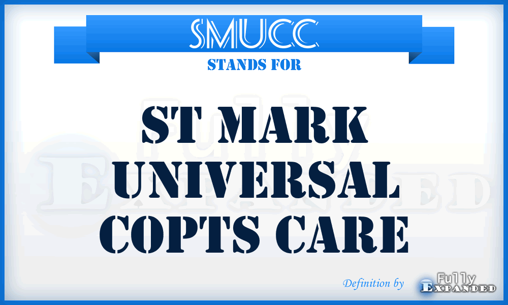 SMUCC - St Mark Universal Copts Care