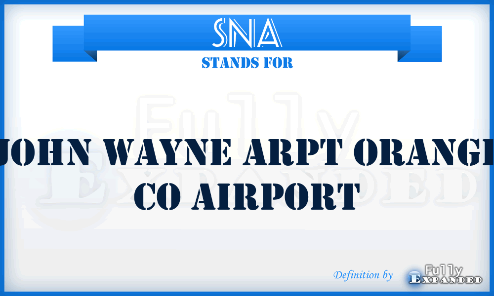 SNA - John Wayne Arpt Orange Co airport