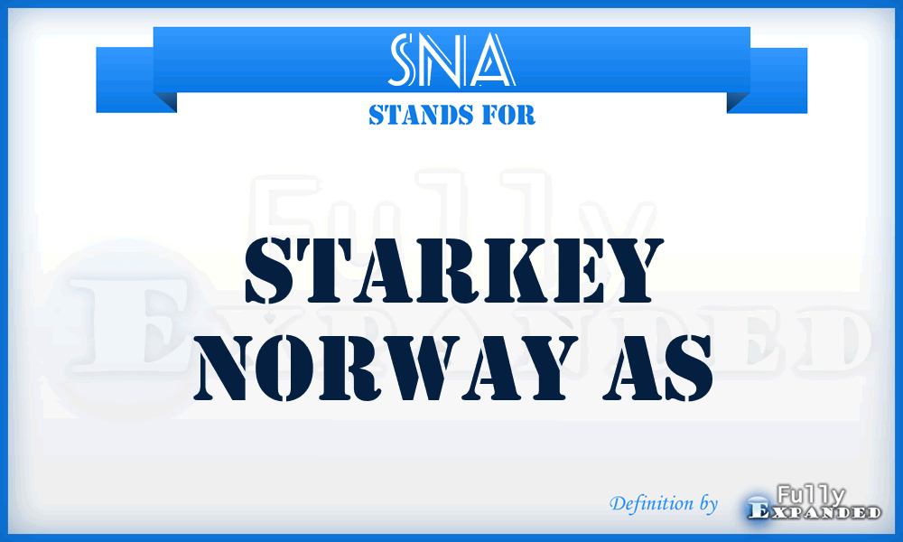 SNA - Starkey Norway As