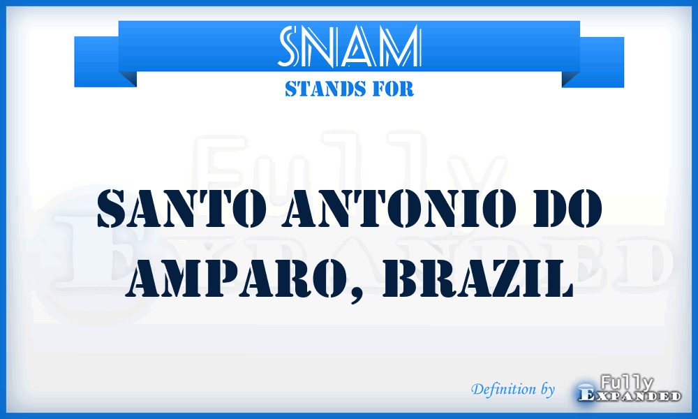 SNAM - Santo Antonio Do Amparo, Brazil