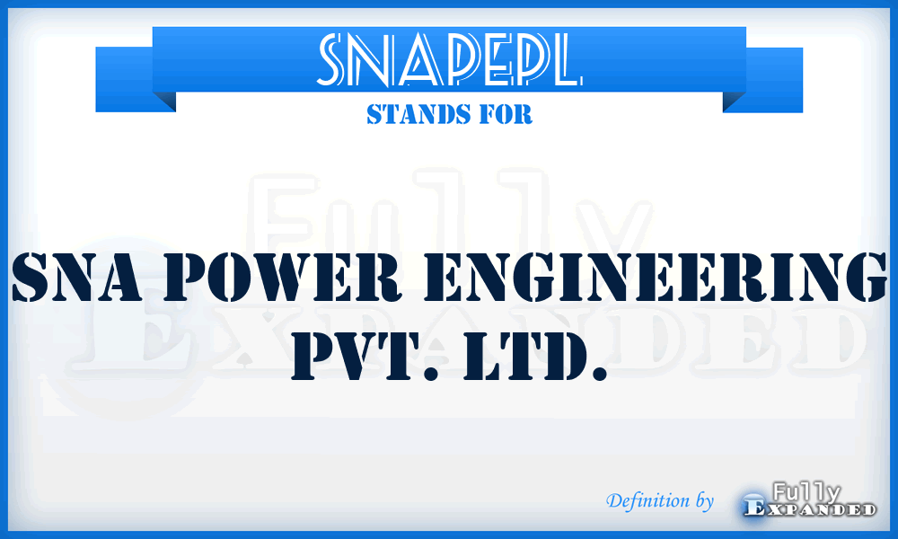 SNAPEPL - SNA Power Engineering Pvt. Ltd.