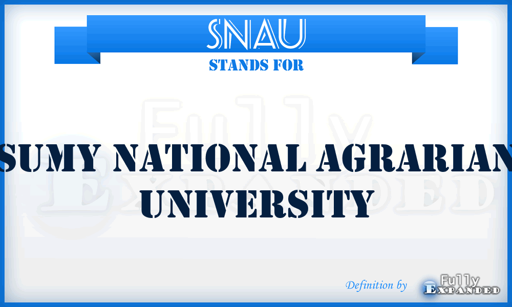 SNAU - Sumy National Agrarian University