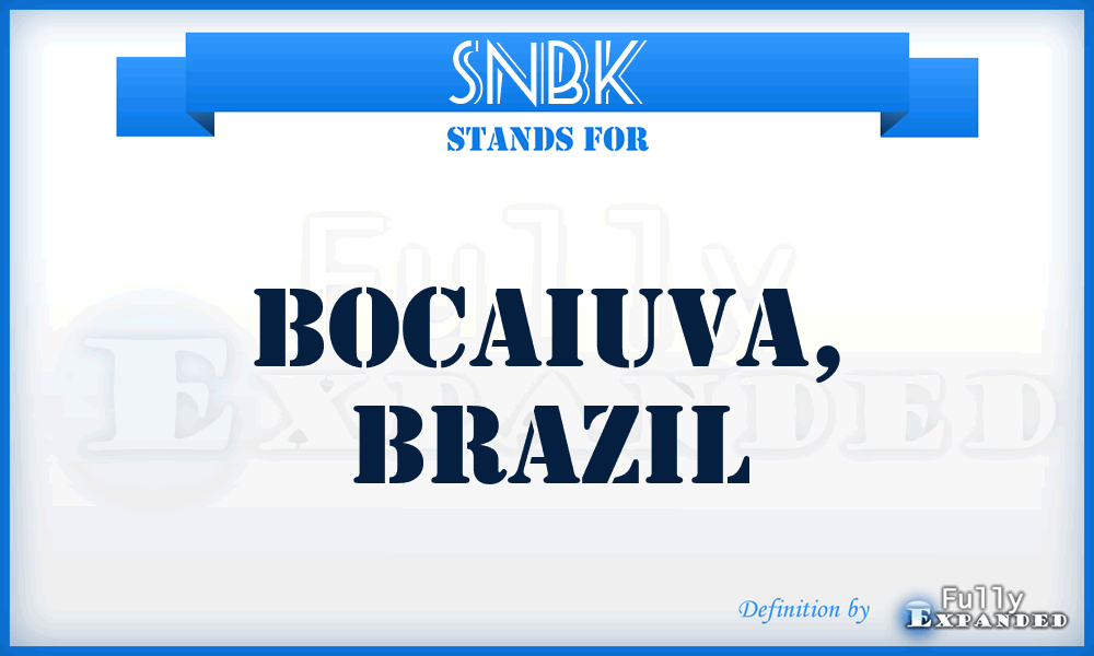 SNBK - Bocaiuva, Brazil