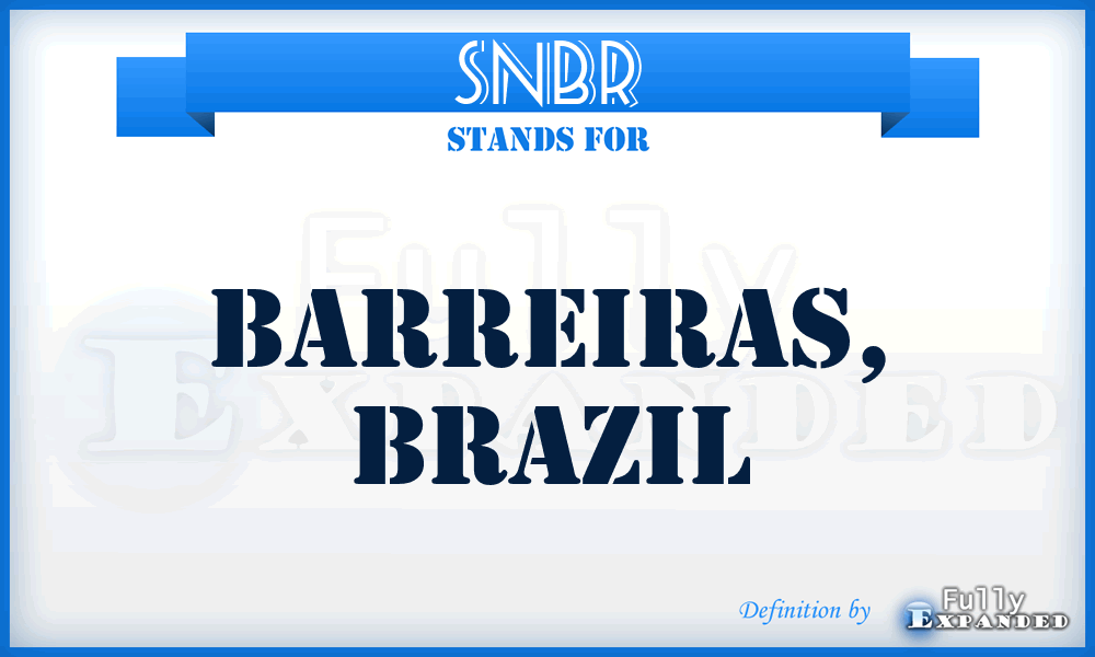 SNBR - Barreiras, Brazil