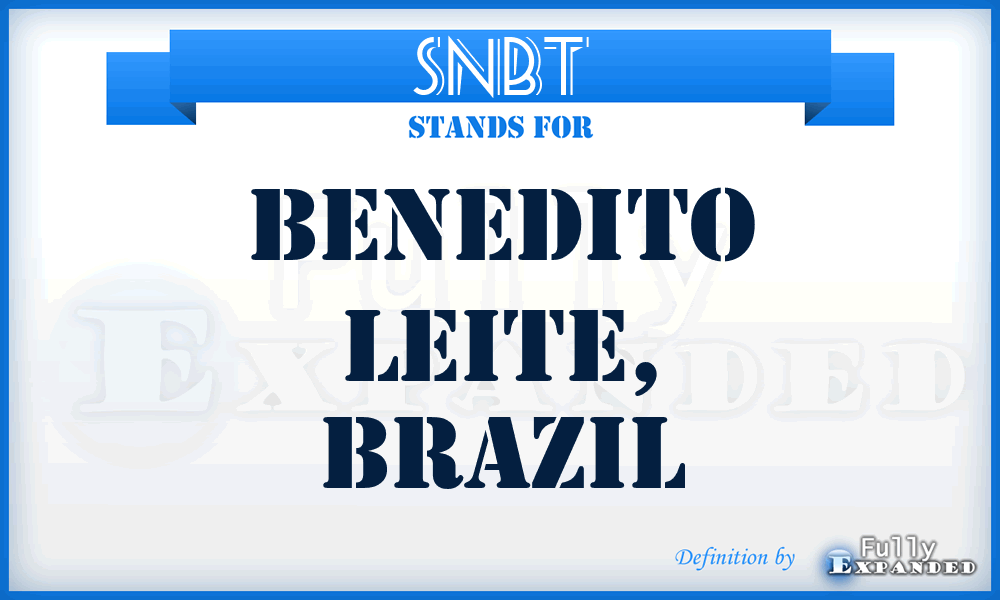 SNBT - Benedito Leite, Brazil