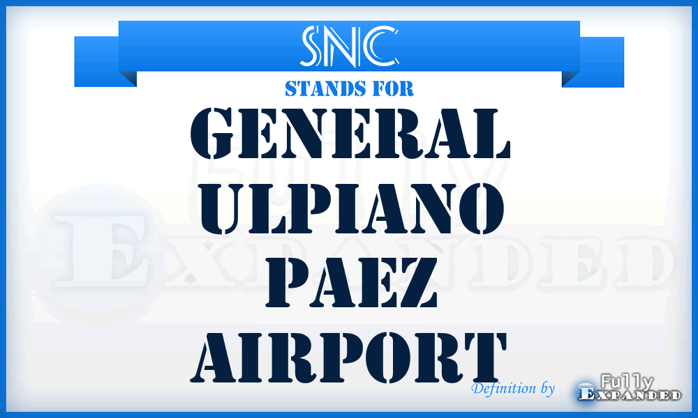 SNC - General Ulpiano Paez airport