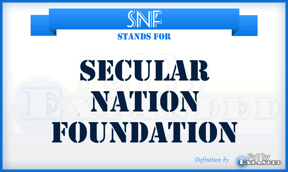 SNF - Secular Nation Foundation