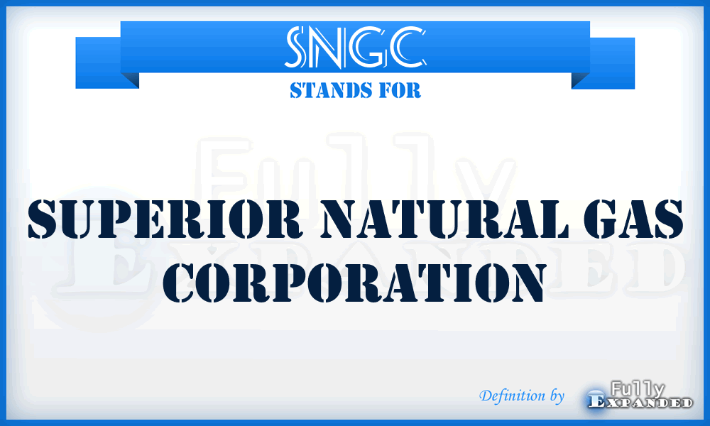 SNGC - Superior Natural Gas Corporation