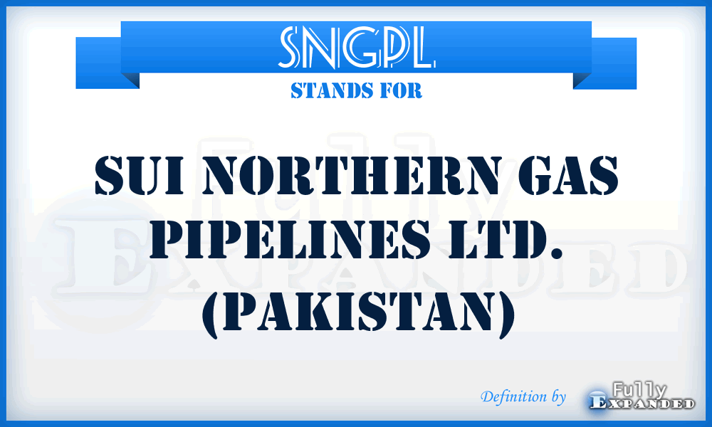 SNGPL - Sui Northern Gas Pipelines Ltd. (Pakistan)