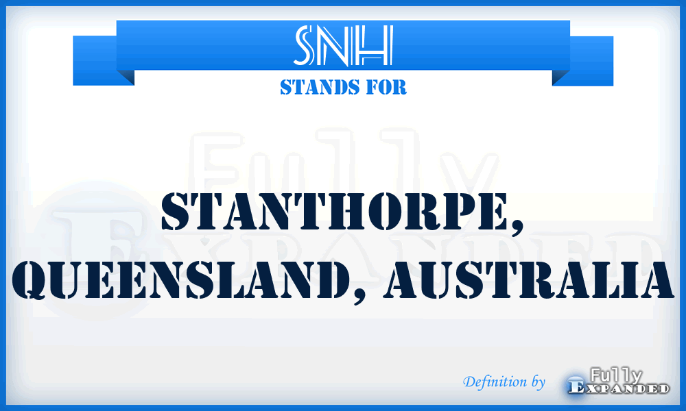 SNH - Stanthorpe, Queensland, Australia