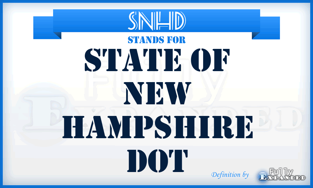 SNHD - State of New Hampshire Dot