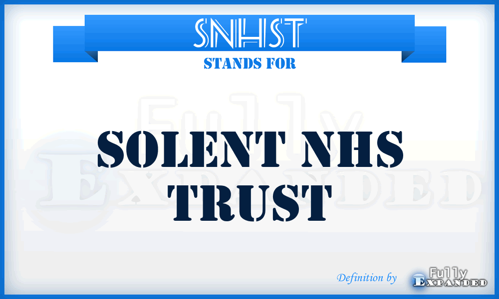 SNHST - Solent NHS Trust