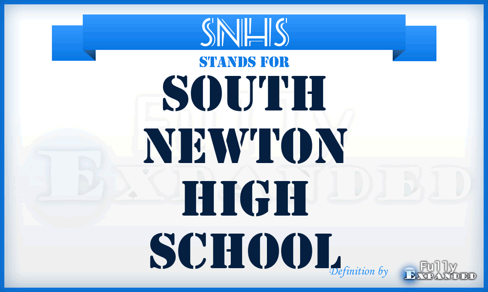 SNHS - South Newton High School