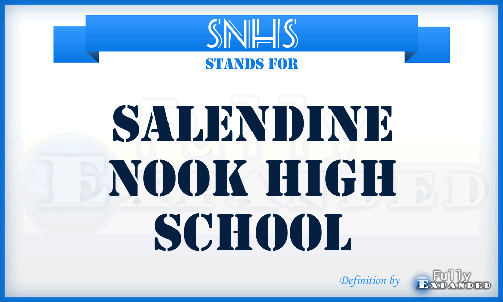 SNHS - Salendine Nook High School