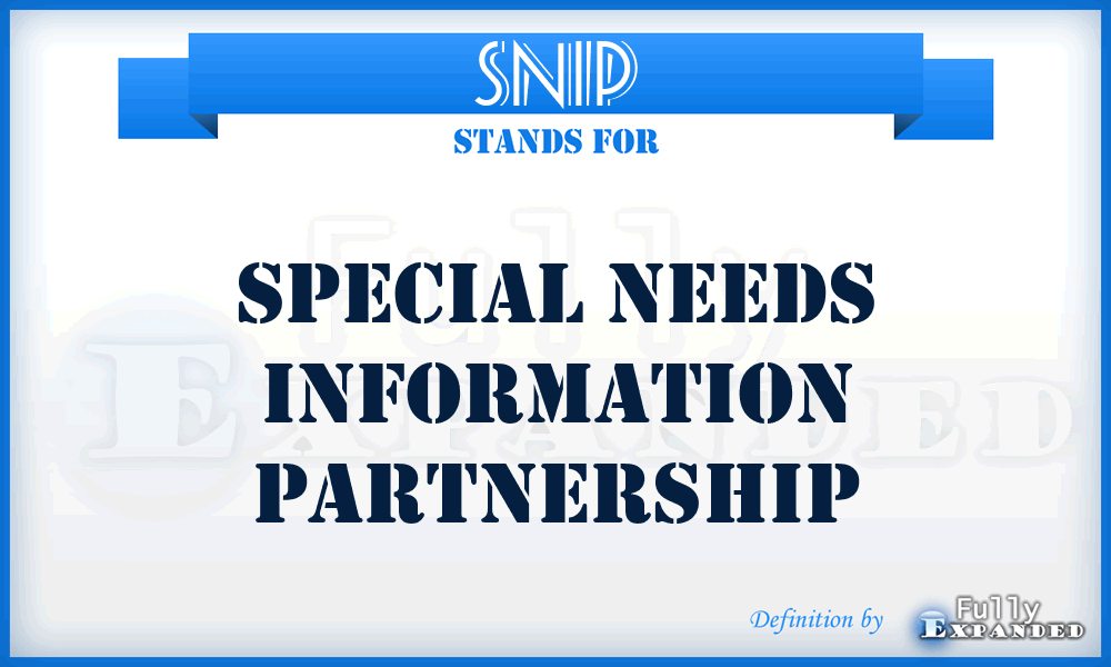 SNIP - Special Needs Information Partnership