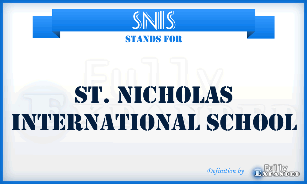 SNIS - St. Nicholas International School