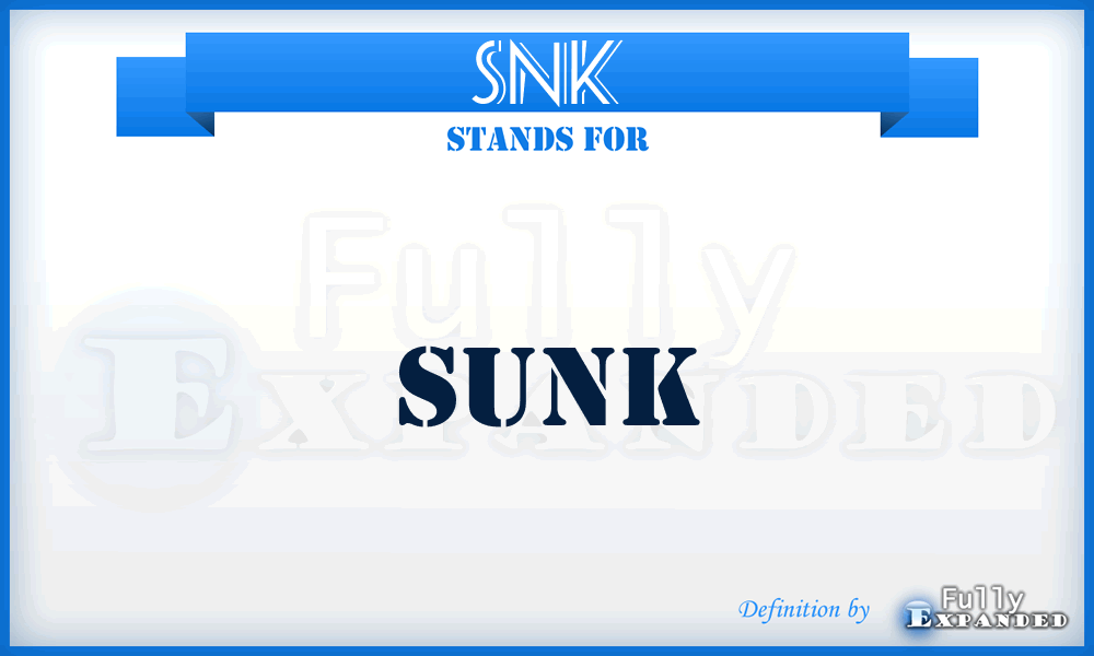 SNK - Sunk