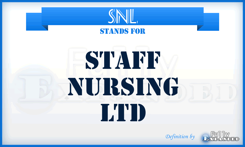 SNL - Staff Nursing Ltd