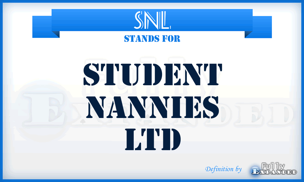 SNL - Student Nannies Ltd