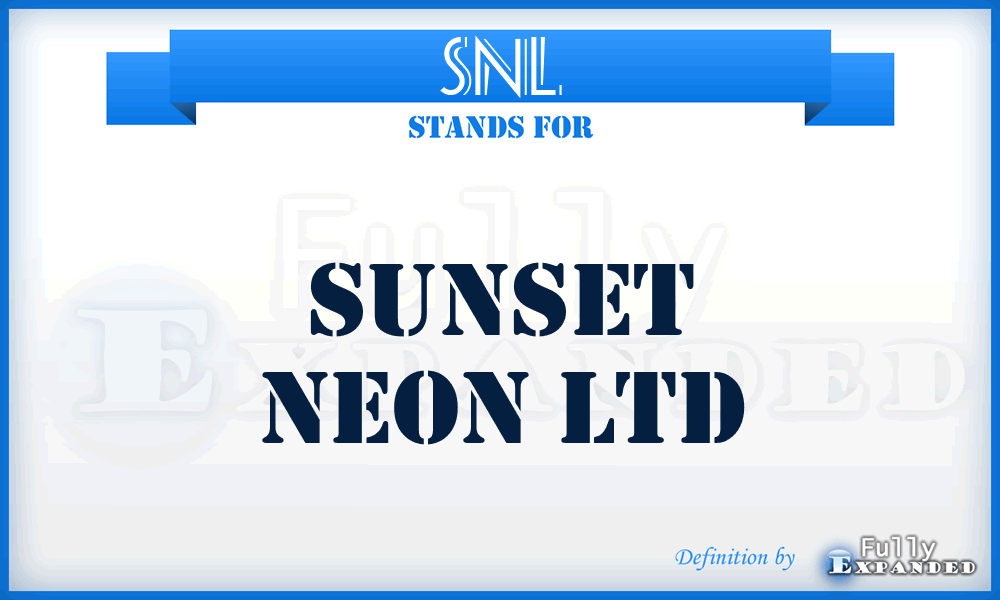 SNL - Sunset Neon Ltd