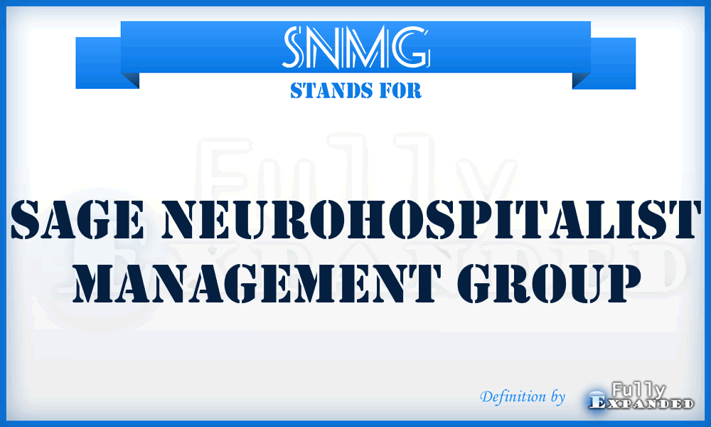 SNMG - Sage Neurohospitalist Management Group