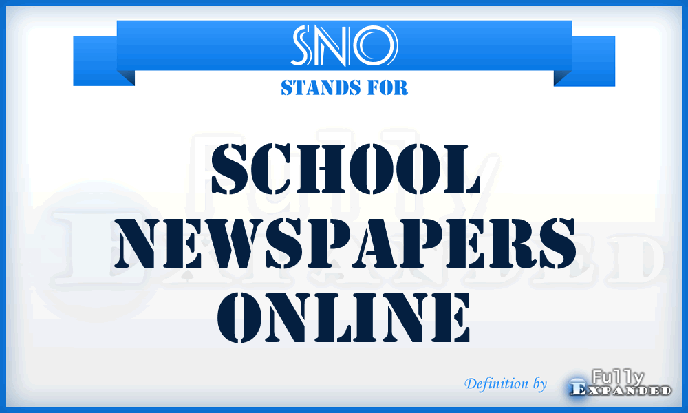SNO - School Newspapers Online