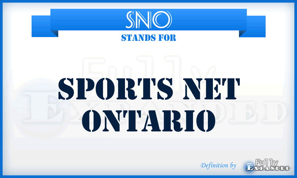 SNO - Sports Net Ontario
