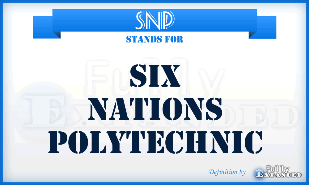 SNP - Six Nations Polytechnic