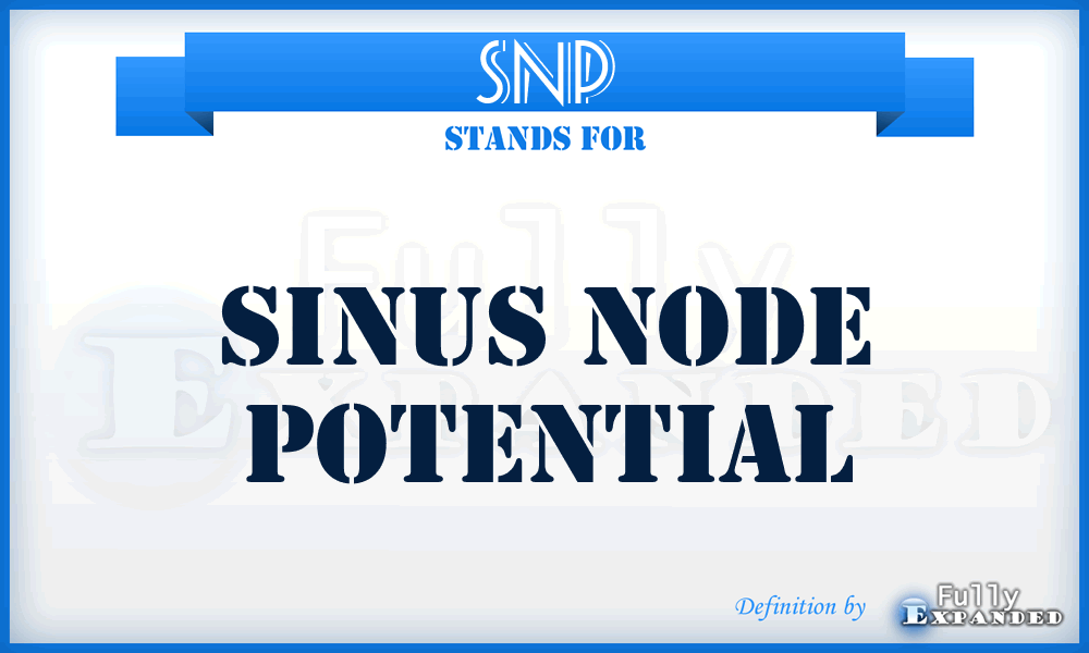 SNP - sinus node potential