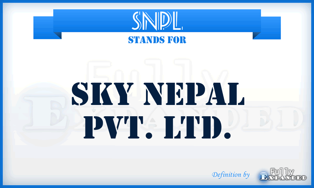 SNPL - Sky Nepal Pvt. Ltd.