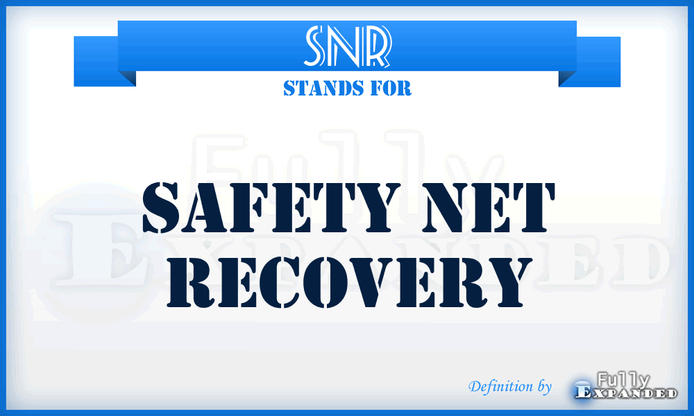 SNR - Safety Net Recovery