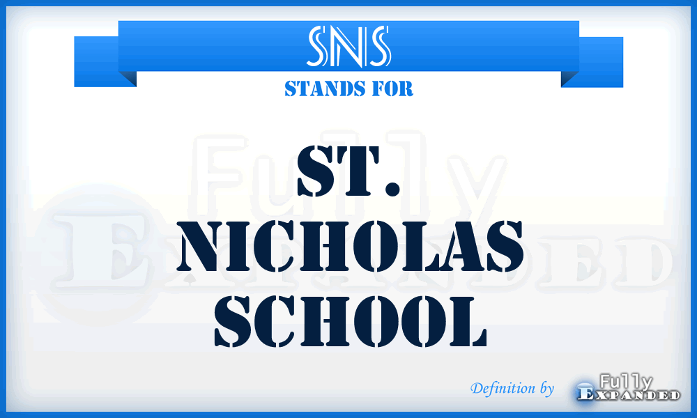 SNS - St. Nicholas School